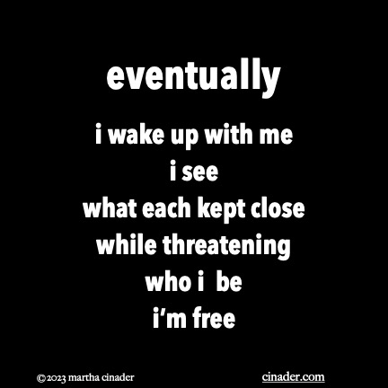 eventually i wake up with me i see what each kept close while threatening who i be i’m free eventually i wake up with me i see what each kept close while threatening who i be i’m free